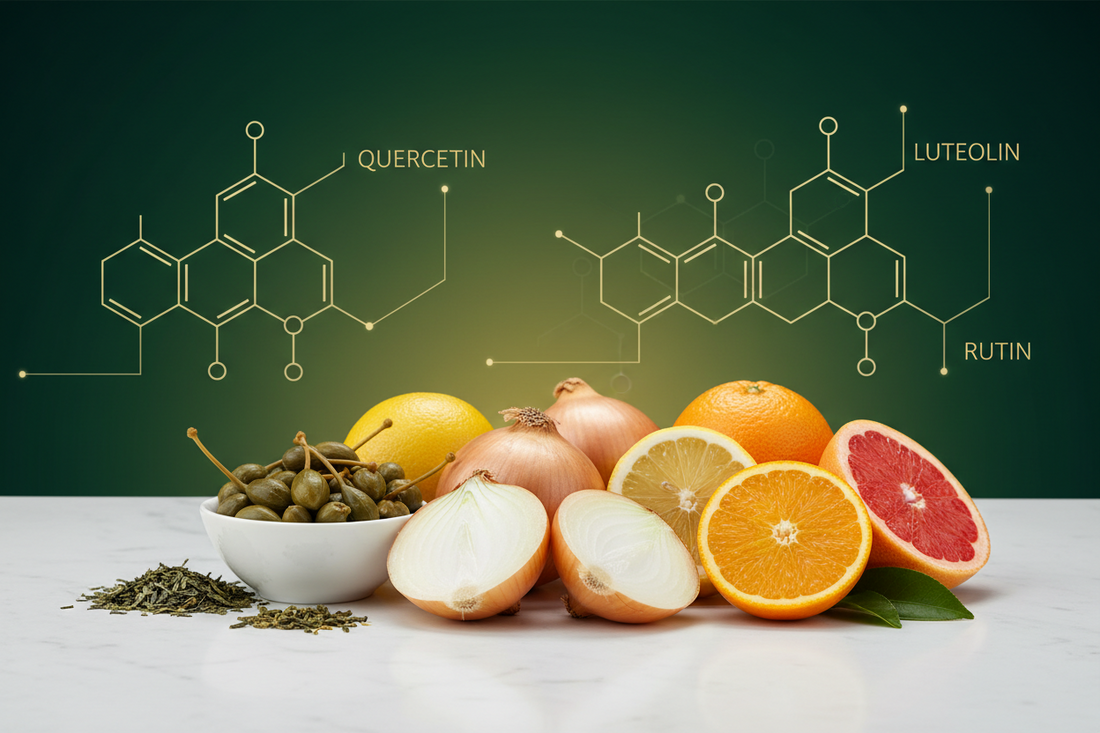 Fruit and vegetables with quercetin, luteolin and rutin