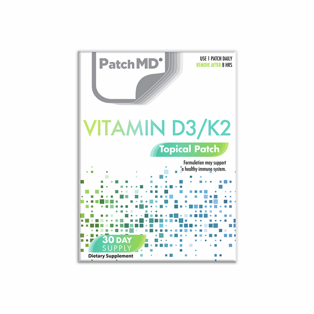 Vitamin D3/K2 Plus (Topical Patch 30 Day Supply) - 30 Patches | PatchMD