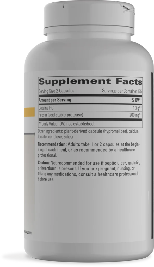 Betaine HCl - 250 Capsules | Integrative Therapeutics