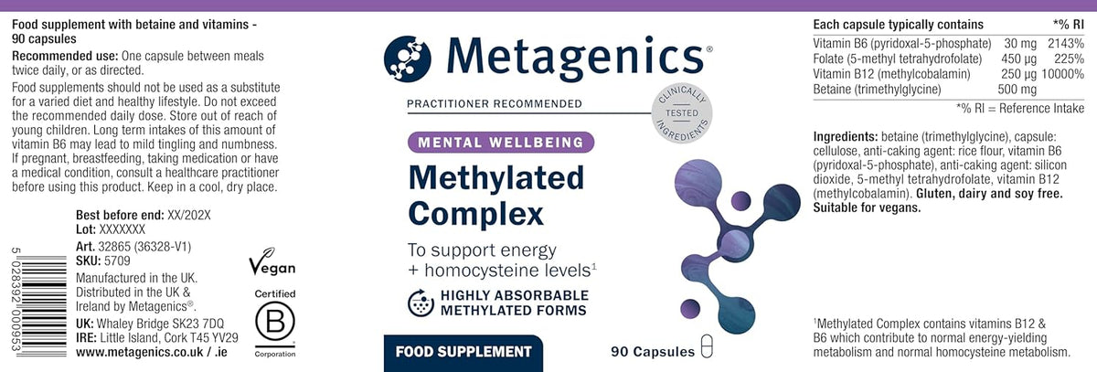 Methylated Complex - 90 Capsules | Metagenics