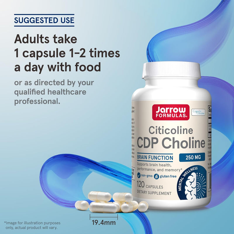 Citicoline CDP Choline | 250mg | 60 Kapsler | Jarrow Formulas