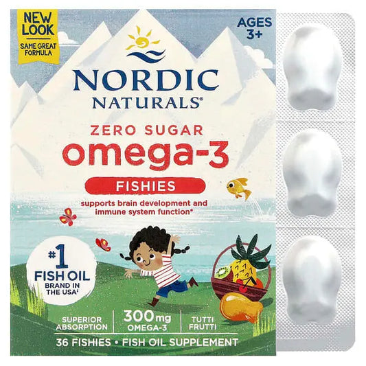 Zero Sugar Omega-3 Fishies - 36 Gummies | Nordic Naturals