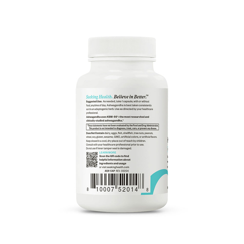 Ashwagandha Extract 467mg - 60 Capsules | Seeking Health