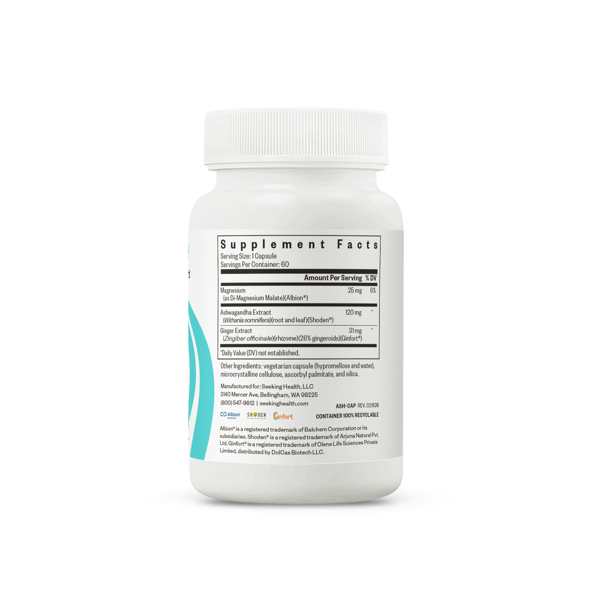 Ashwagandha Extract 467mg - 60 Capsules | Seeking Health