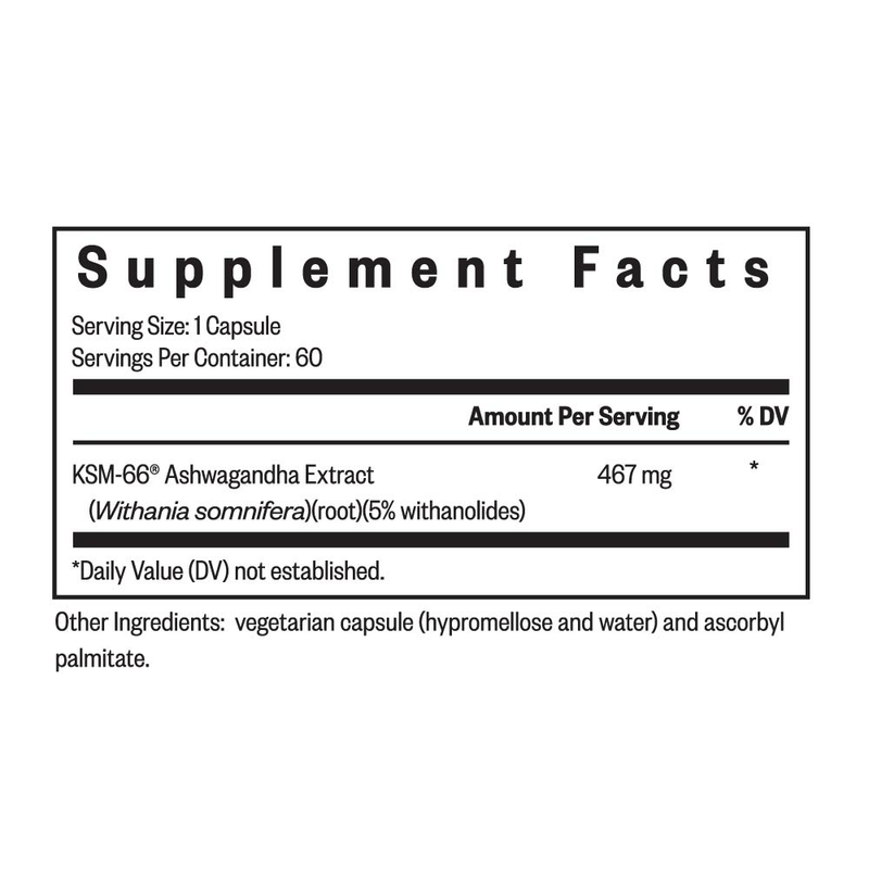 Ashwagandha-Extrakt - 467mg - 60 Kapseln | Seeking Health