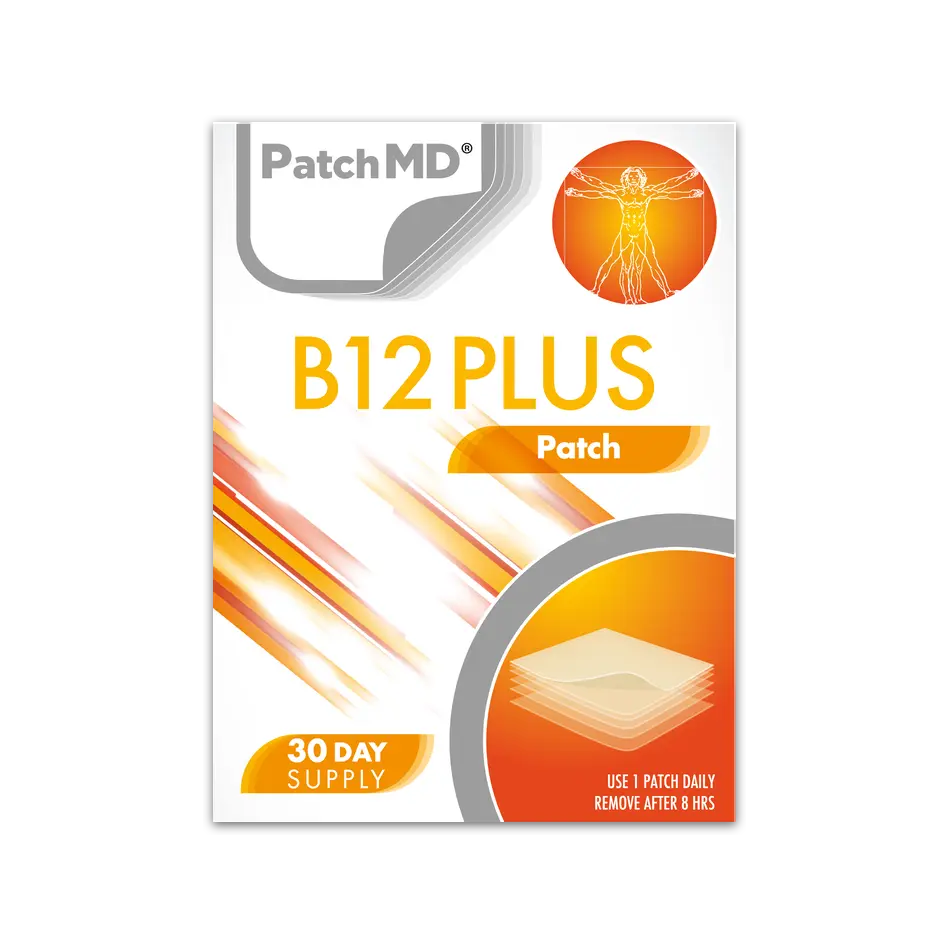B12 Energy Plus (Topical Patch 30 Day Supply) - 30 Patches | PatchMD