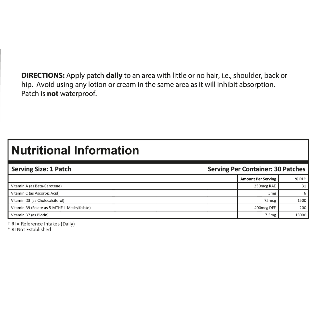 Βιοτίνη Πλέον (Επιθεματικό Υποδηλών 30 Ημερών Προμήθεια) - 30 επιθέματα | PatchMD