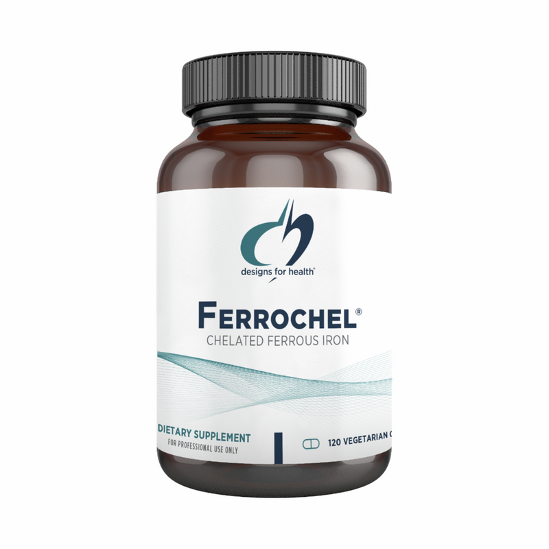Ferrochel Supliment de fier | 120 capsule | Designs For Health