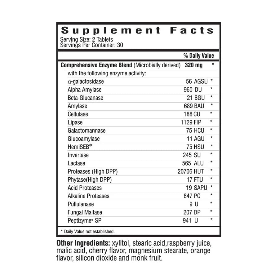 Digestive Enzymes Chewable - 60 Tablets | Seeking Health