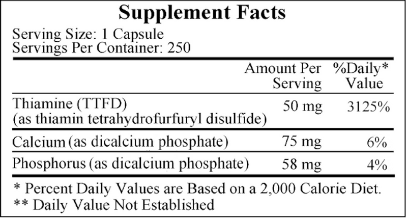 Allithiamine B1 50 mg - 250 capsules | Ecologische formules