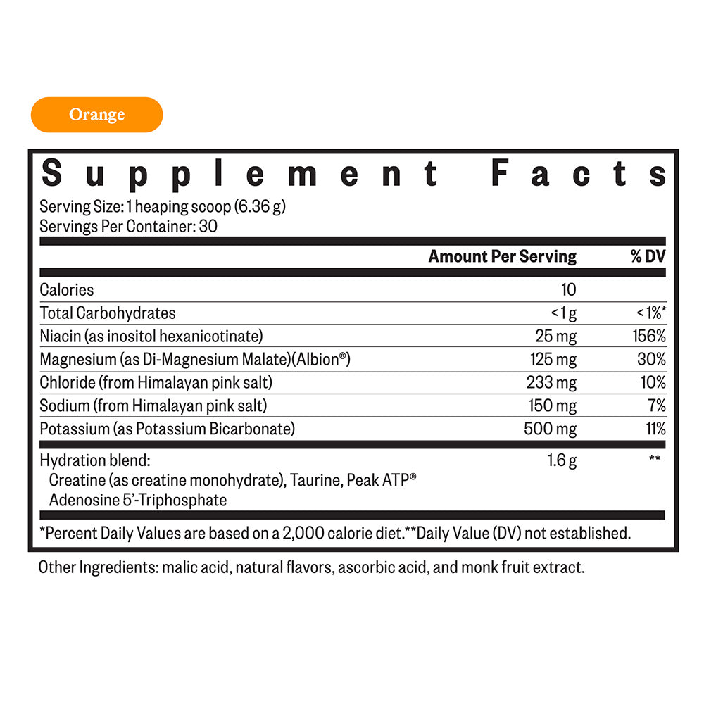 Electroliți optimi | Aromă de portocale | 244g | Seeking Health