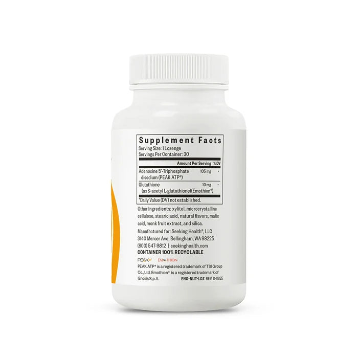 Nutrientes Energéticos (anteriormente NADH + CoQ10) - 30 Pastillas | Seeking Health