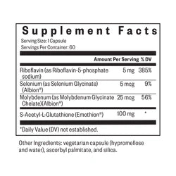 Optimales Glutathion Plus - 60 Kapseln | Seeking Health