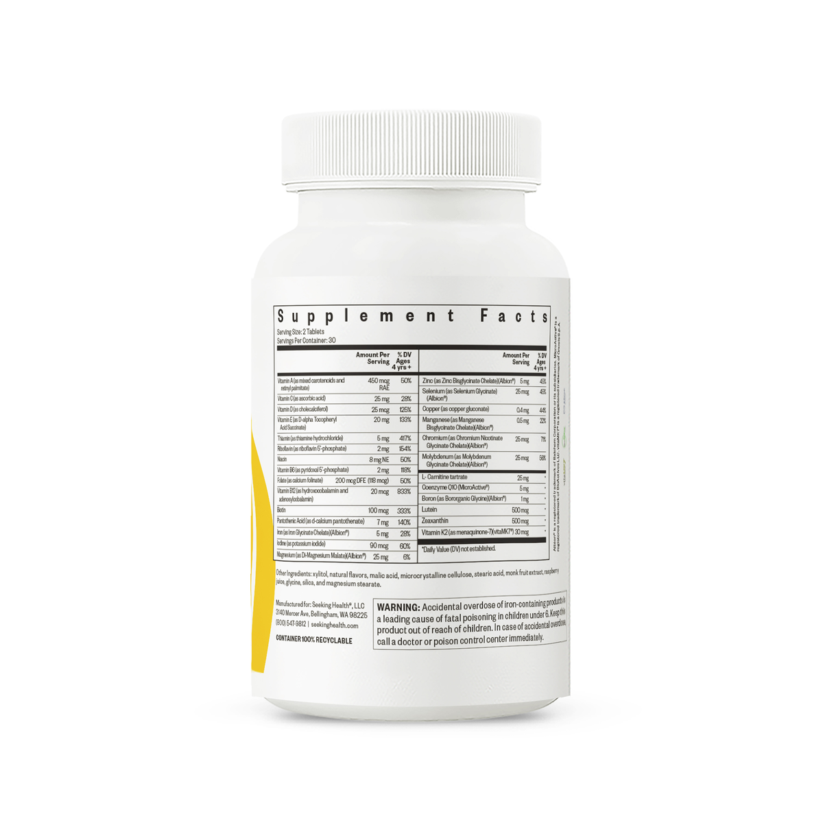Kids Multivitamin Chewable - 60 Tablets | Seeking Health
