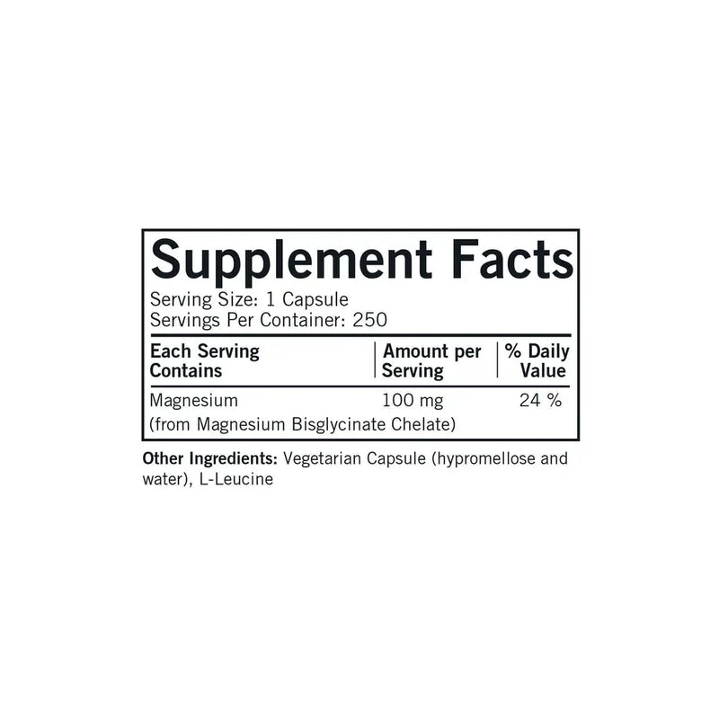 Magnesium Bisglycinate Chelate - 250 Capsules | Kirkman Labs