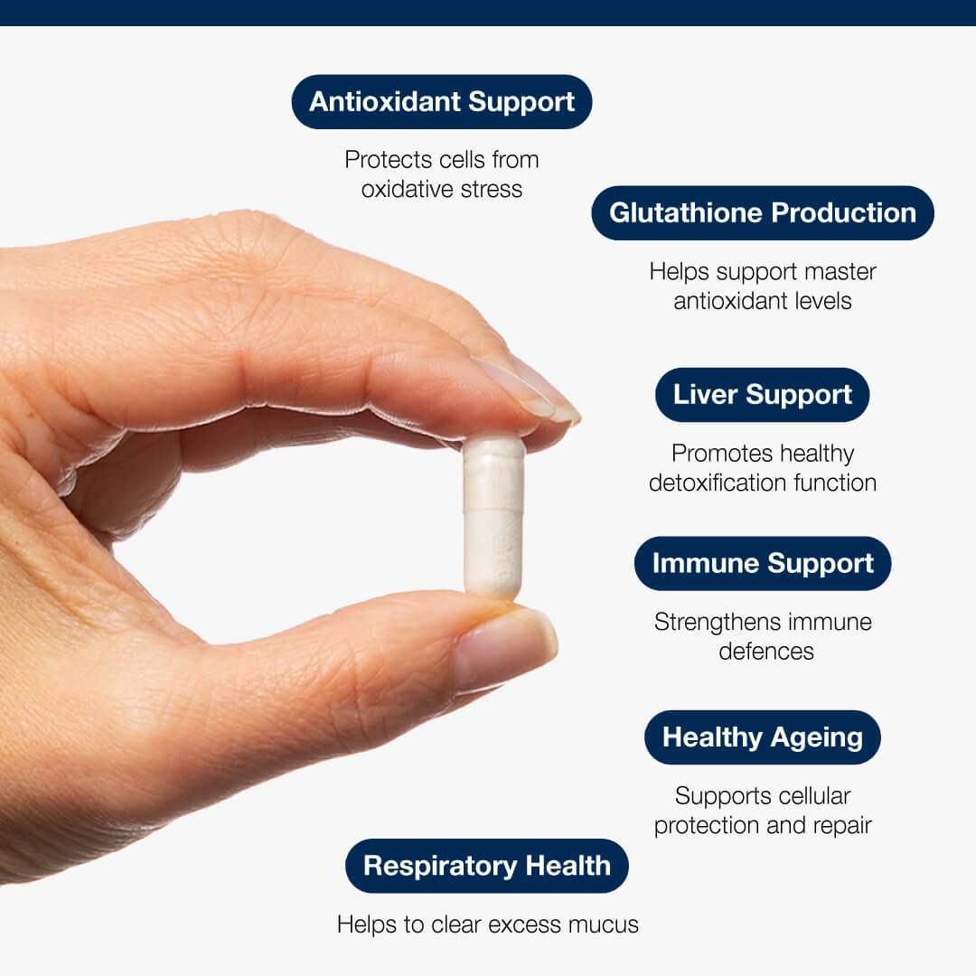N-Acetyl-L-Cysteine (NAC) 500mg - 90 Capsules | Metagenics
