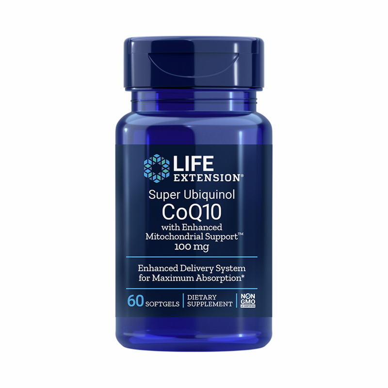 Super Ubiquinol CoQ10 met verbeterde mitochondriale ondersteuning 100mg - 60 softgels | Life Extension