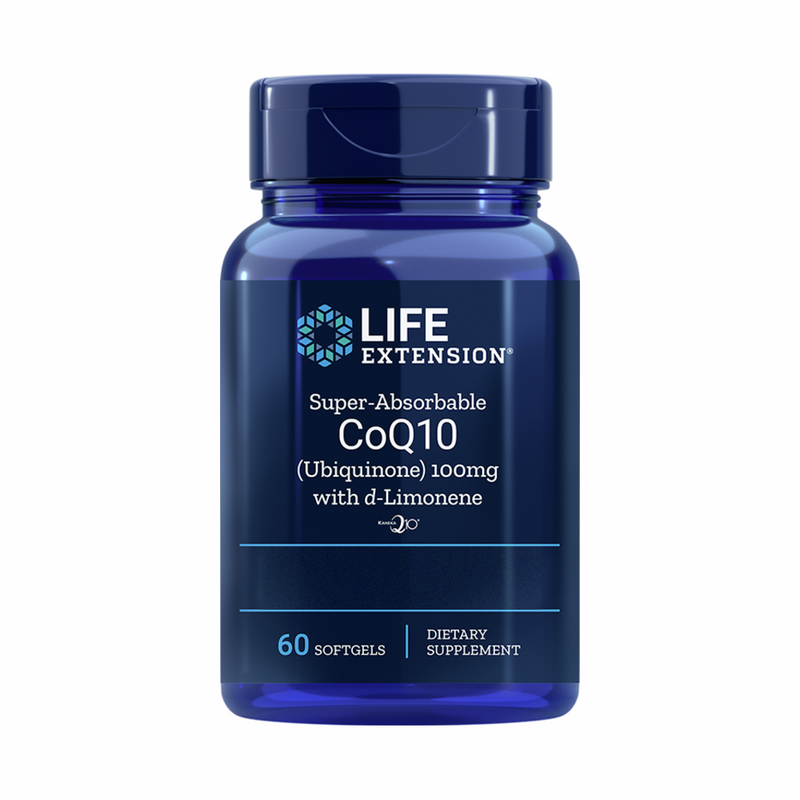 Super-Absorbable CoQ10 100mg cu d-Limonene | 60 Softgels | Life Extension
