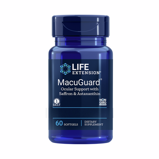MacuGuard Oculaire Ondersteuning met Astaxanthine - 60 Softgels | Life Extension