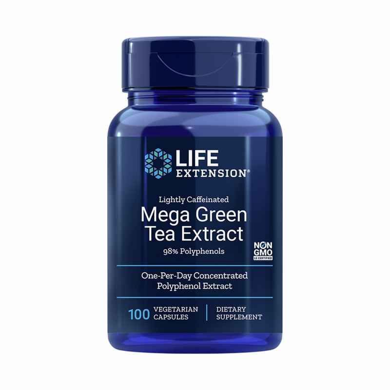 Mega Groene Thee Extract (Cafenevrij) - 100 Capsules | Life Extension