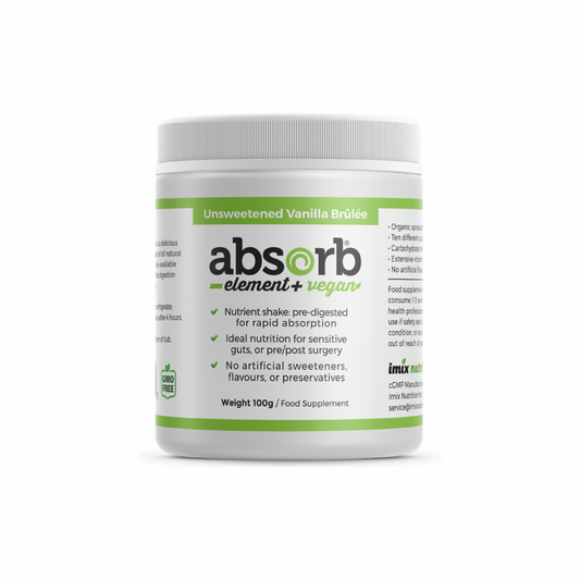 Absorb Element+ Vegansk | Usødet Vanilla Brule | Smagsprøve | 100g | Imix Nutrition