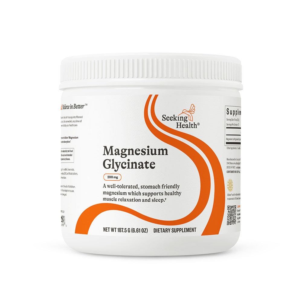 Magnesium Glycinat Pulver | 200mg | 187.5g | Seeking Health