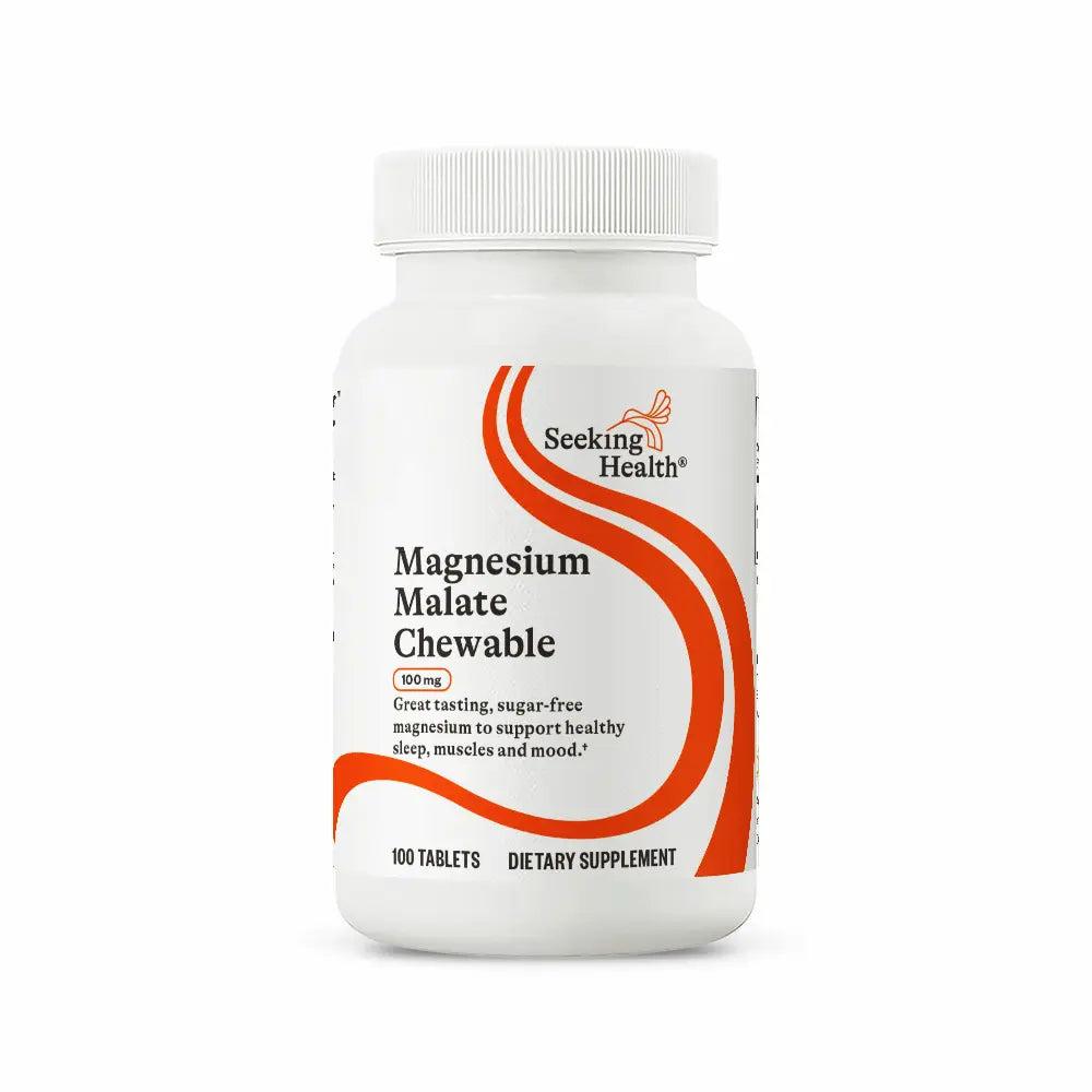 Magnesium Malate Chewable - 100 Chewable Tablets | Seeking Health