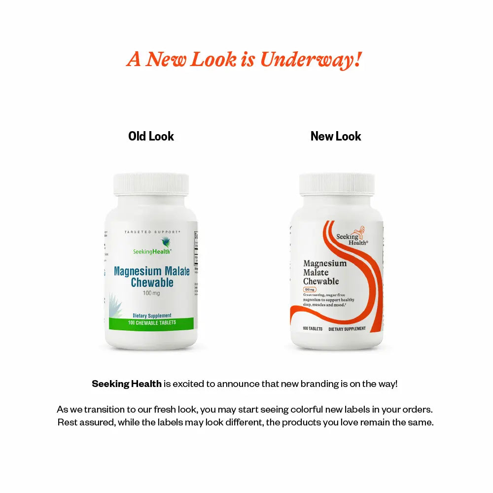 Magnesium Malate Chewable - 100 Chewable Tablets | Seeking Health