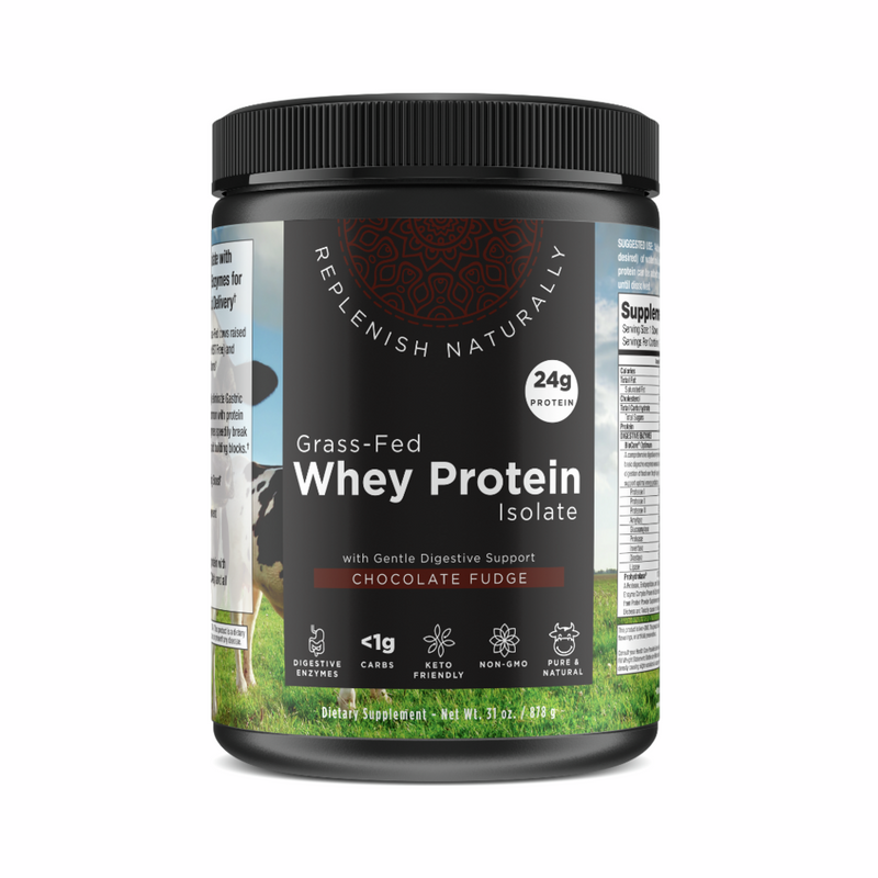 Grass-Fed Whey Protein Isolate (Chocolate Fudge Flavour) - 907g | Mother Earth Labs Inc