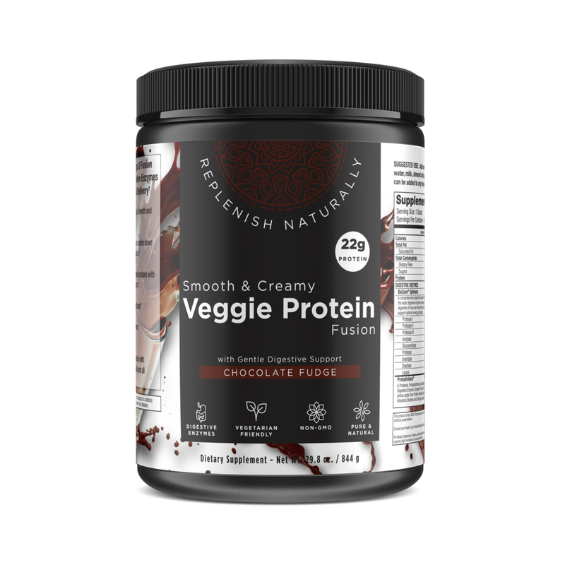 Veggie Fusion Protein (Chokolade Fudge-smag) | 907g | Mother Earth Labs Inc