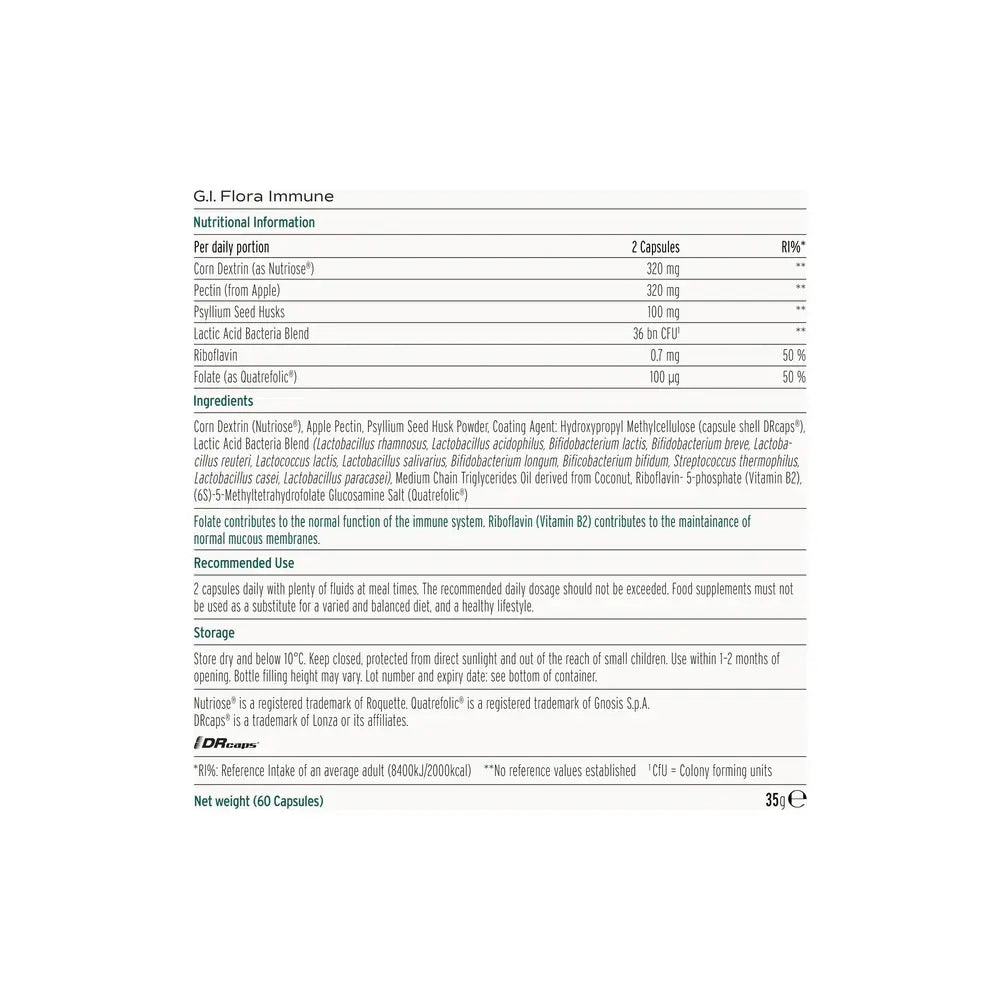 G.I. Flora Immune - 60 Capsules | MakeWell
