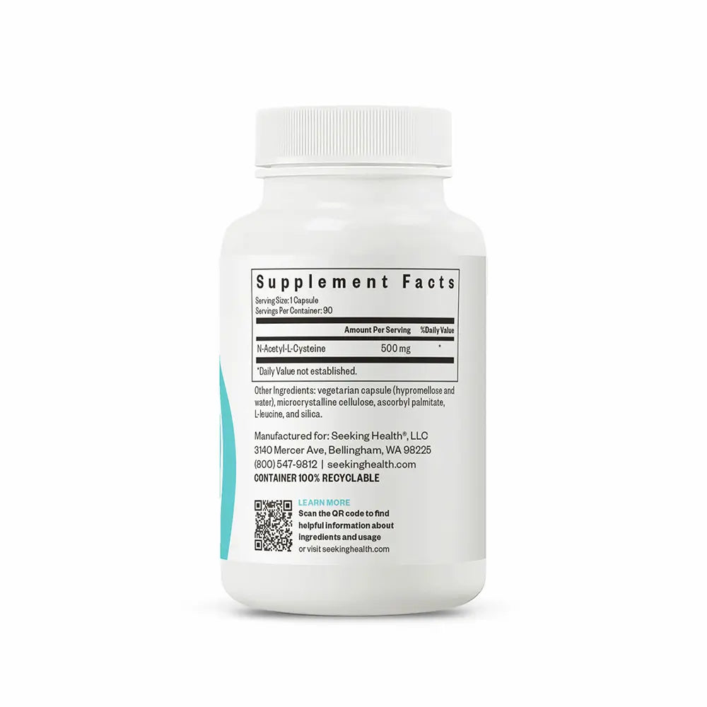 N-Acetyl-L-Cysteine (NAC) 500mg - 90 Capsules | Seeking Health