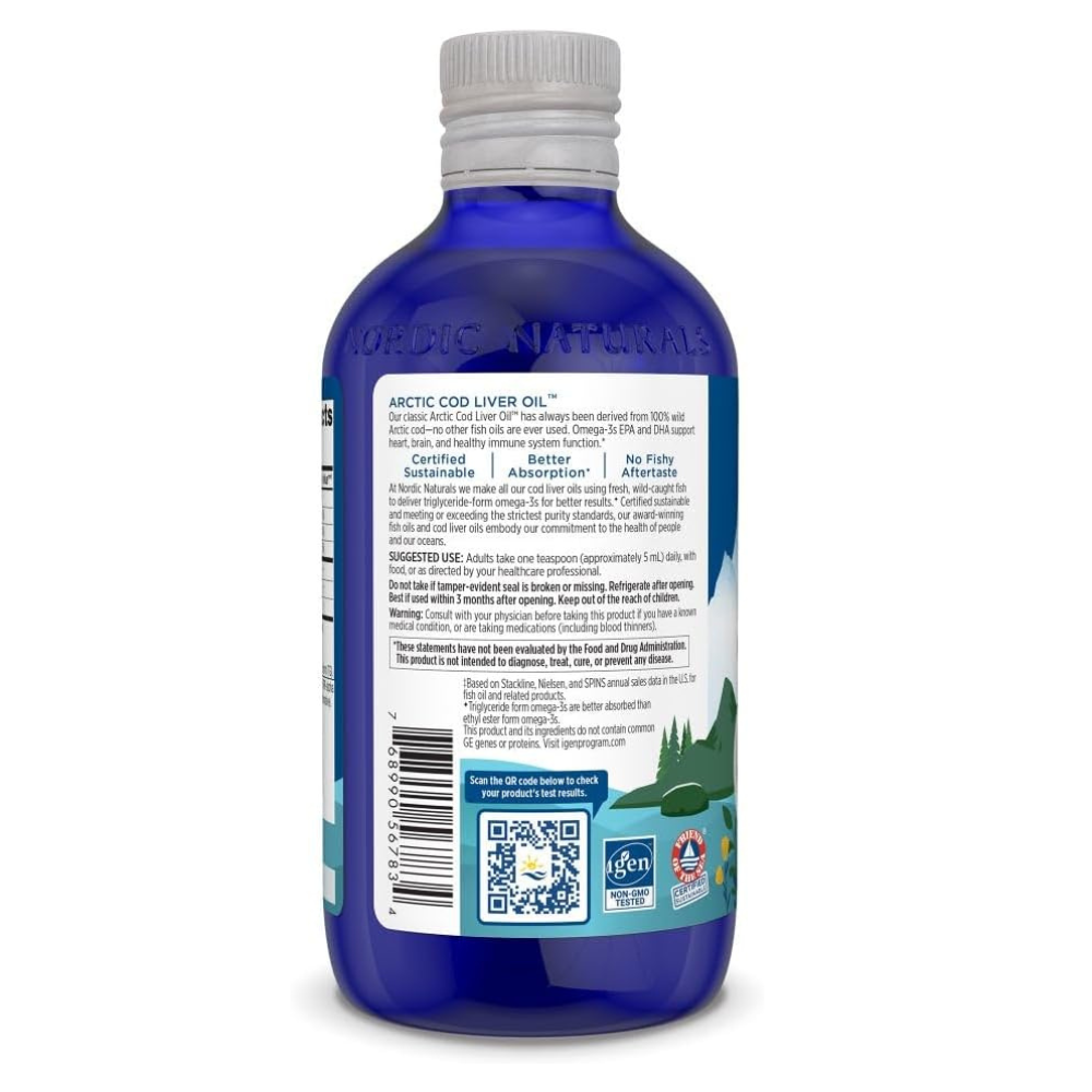 Arctic-D Cod Liver Oil 1060mg (Strawberry Flavour) - 237 ml | Nordic Naturals
