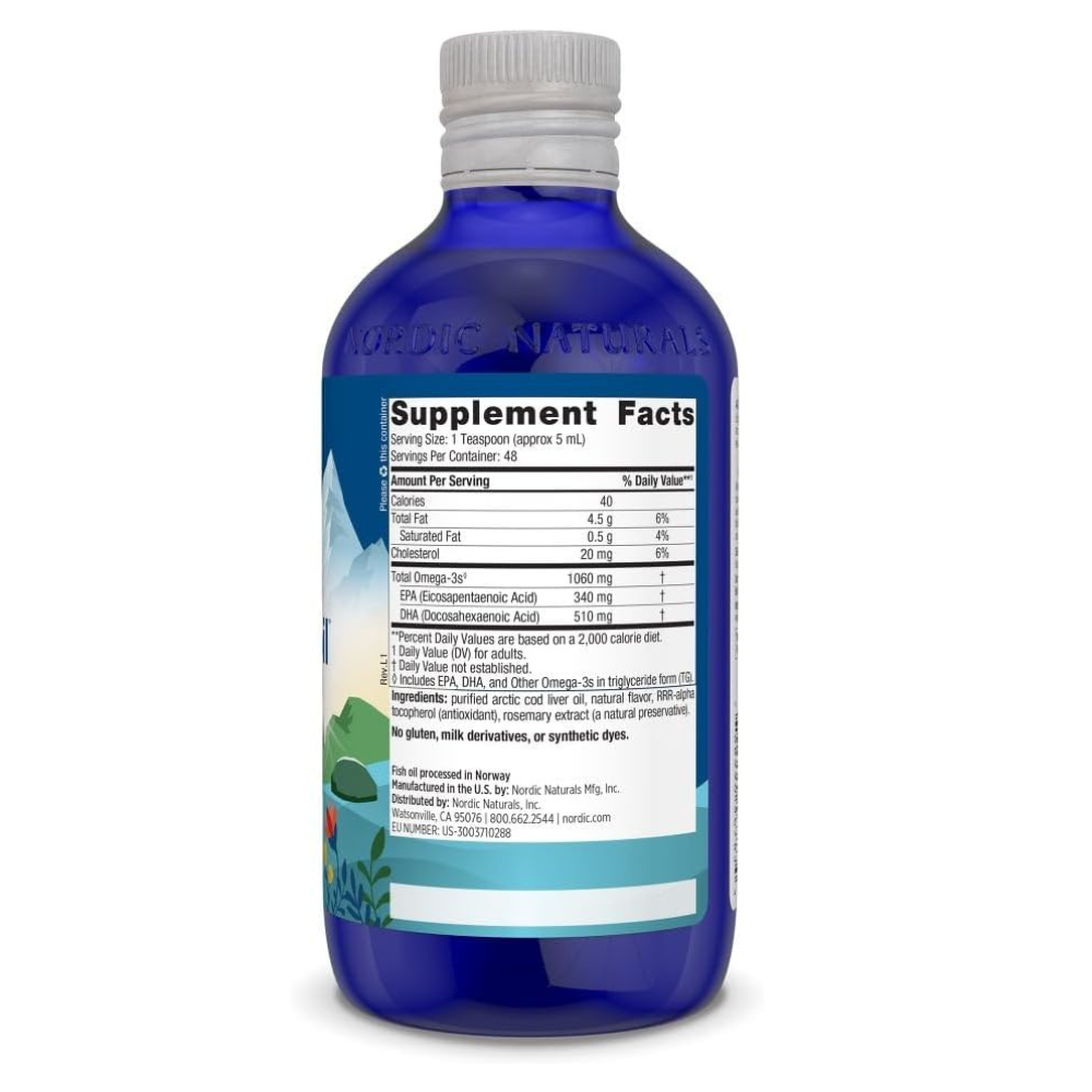 Arctic-D Cod Liver Oil 1060mg (Strawberry Flavour) - 237 ml | Nordic Naturals