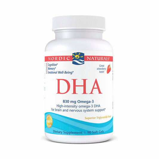 DHA 830mg (Strawberry Flavour) - 90 Softgels | Nordic Naturals