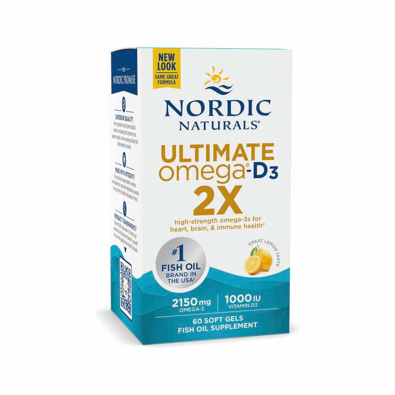 Ultimate Omega-D3 2X 2150mg (Lemon Flavour) - 60 Softgels | Nordic Naturals