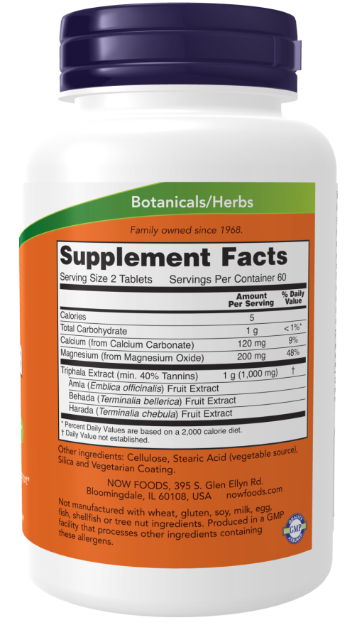 Triphala 500mg - 120 Tablets | NOW Foods