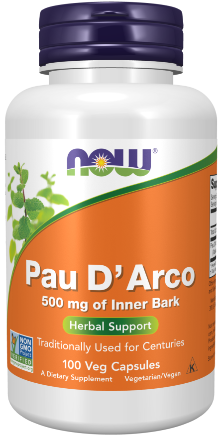 Pau D'Arco | 500 mg | 100 Capsule | NOW Foods