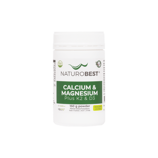 Calcium og Magnesium Plus K2 og D3 | 150g | NaturoBest