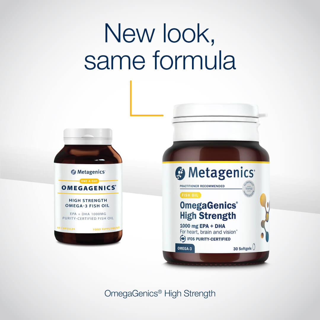 OmegaGenics High Strength Omega-3 Fish Oil - 60 Softgels | Metagenics