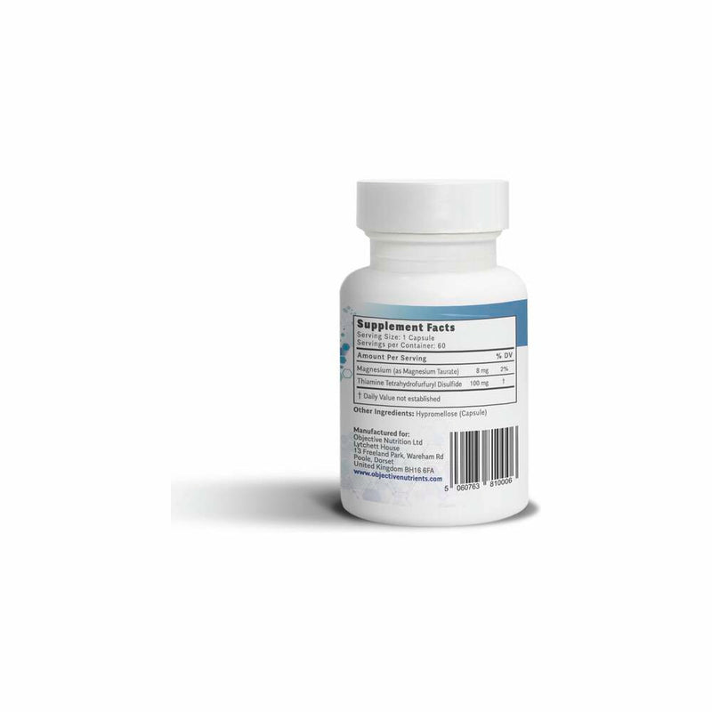 Thiamax Vitamine B1 met hoge absorptie - 60 Capsules | Objectieve voedingsstoffen