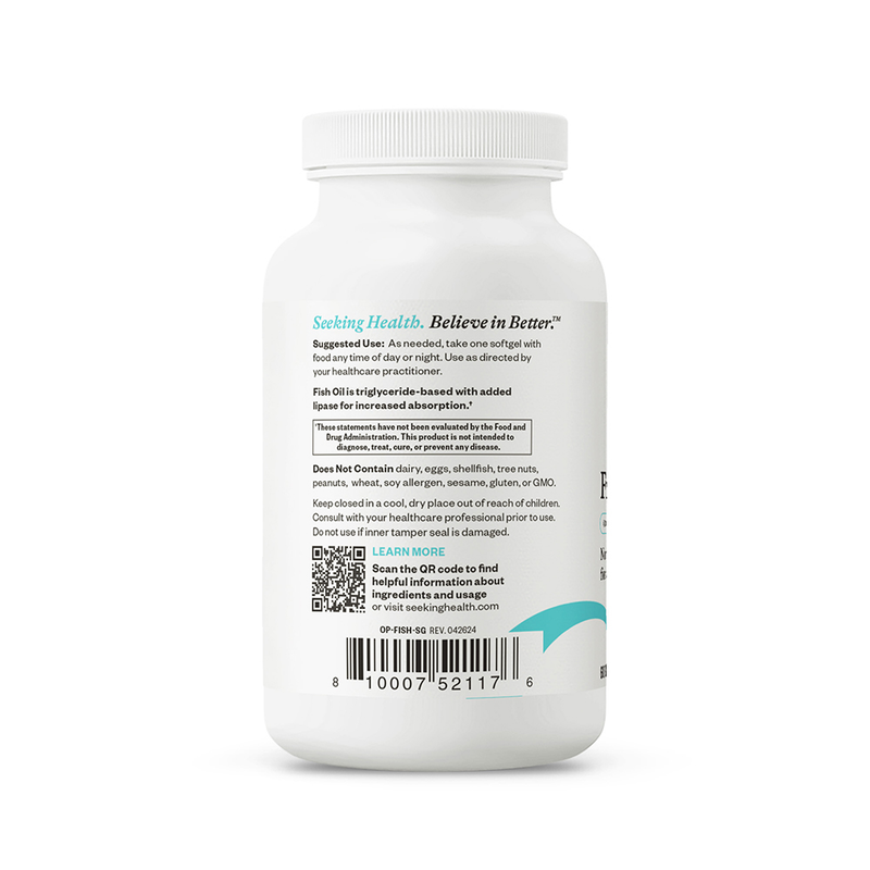 Fish Oil - 60 Softgels | Seeking Health