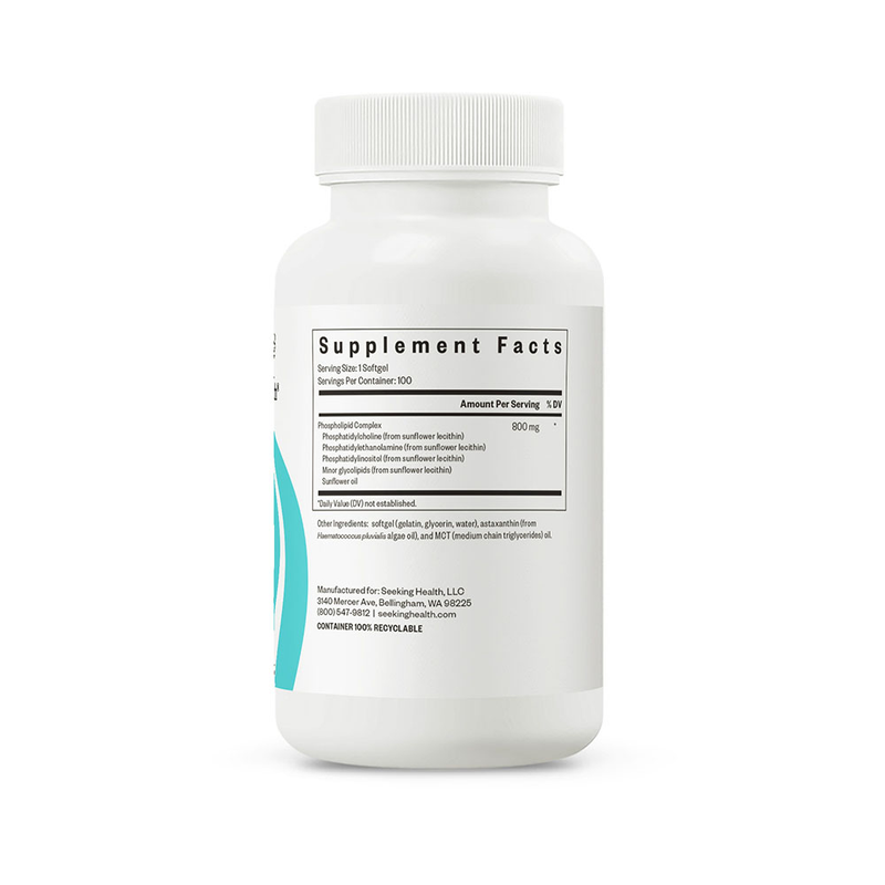 Optimal PC Phospholipid Complex - 100 Softgels | Seeking Health