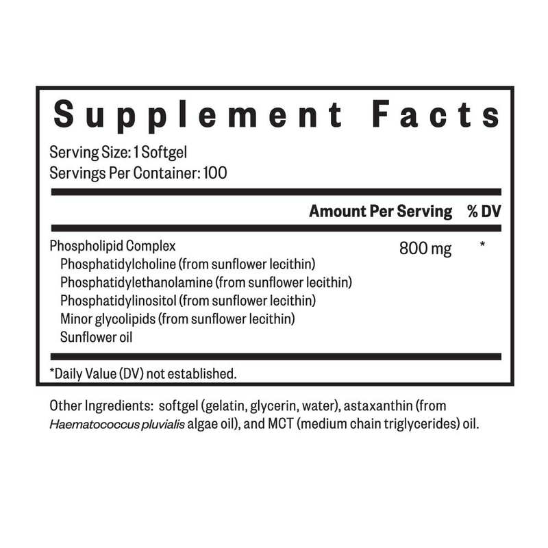 Optimal PC Phospholipid Complex - 100 Softgels | Seeking Health