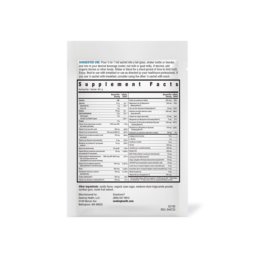 Optimal Prenatal with Collagen - 15 Sachets | Seeking Health