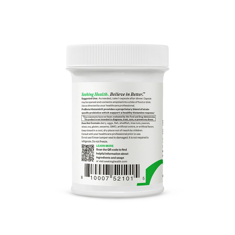 ProBiota HistaminX 敏感專用益生菌 - 60顆膠囊 | Seeking Health