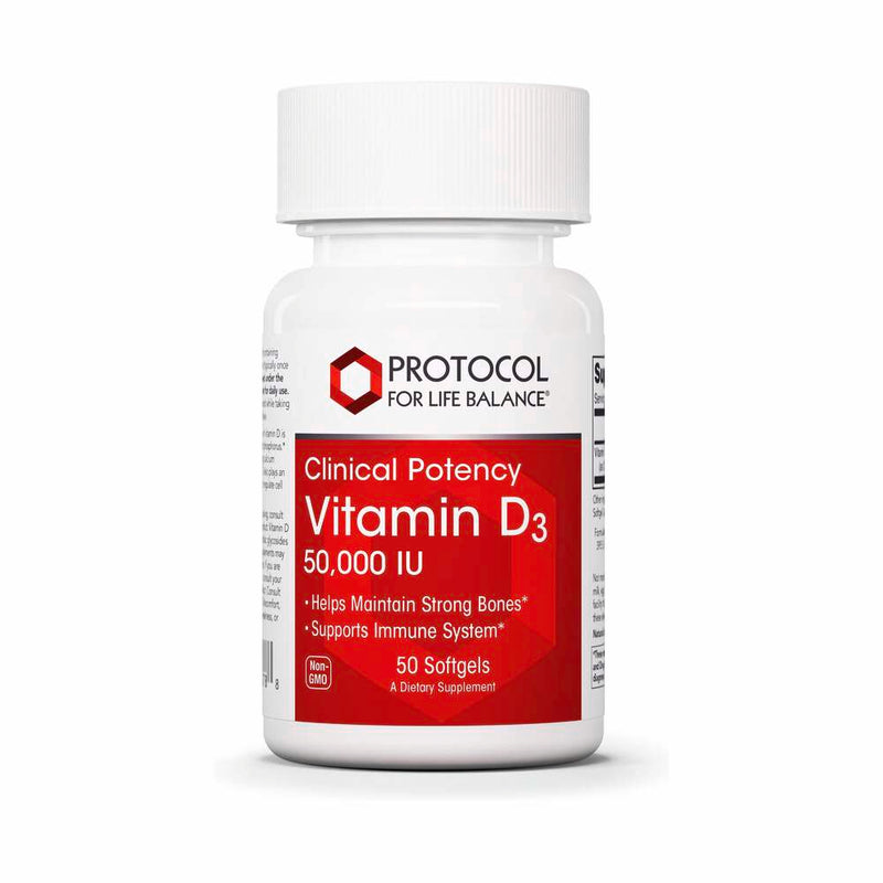 Vitamin D3 - 50,000 IU - 50 Softgels | Protocol for Life Balance