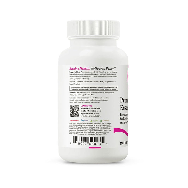 Prenatal Essentials Chewable - 60 Kautabletten | Seeking Health