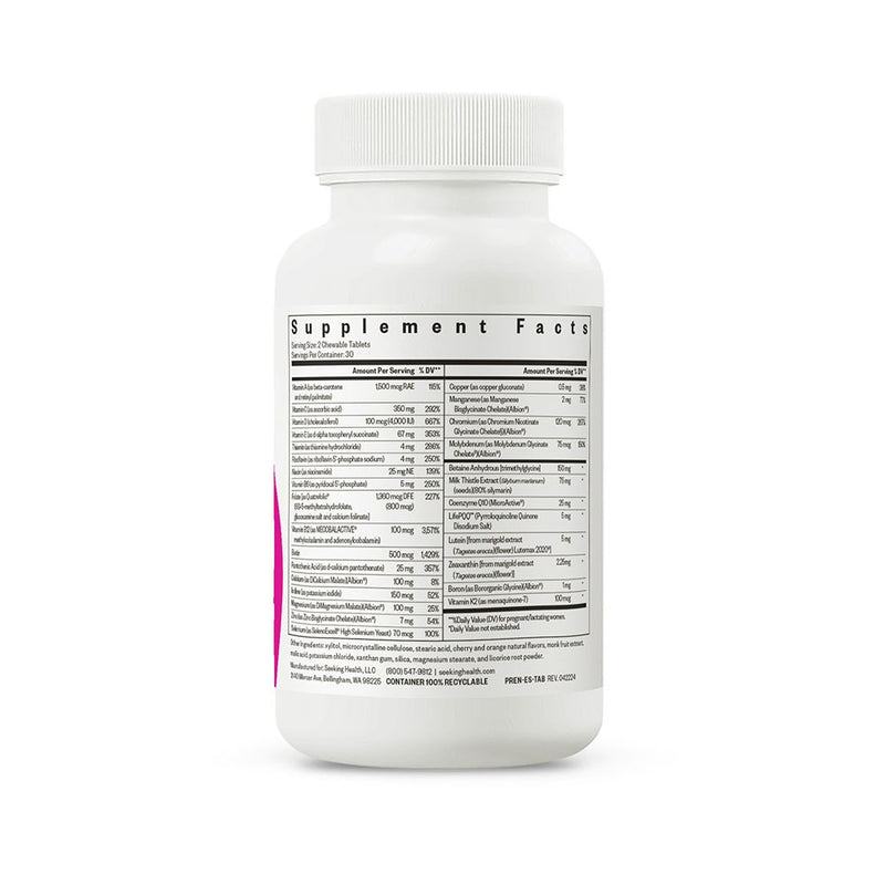 Prenatal Essentials Chewable - 60 Kautabletten | Seeking Health