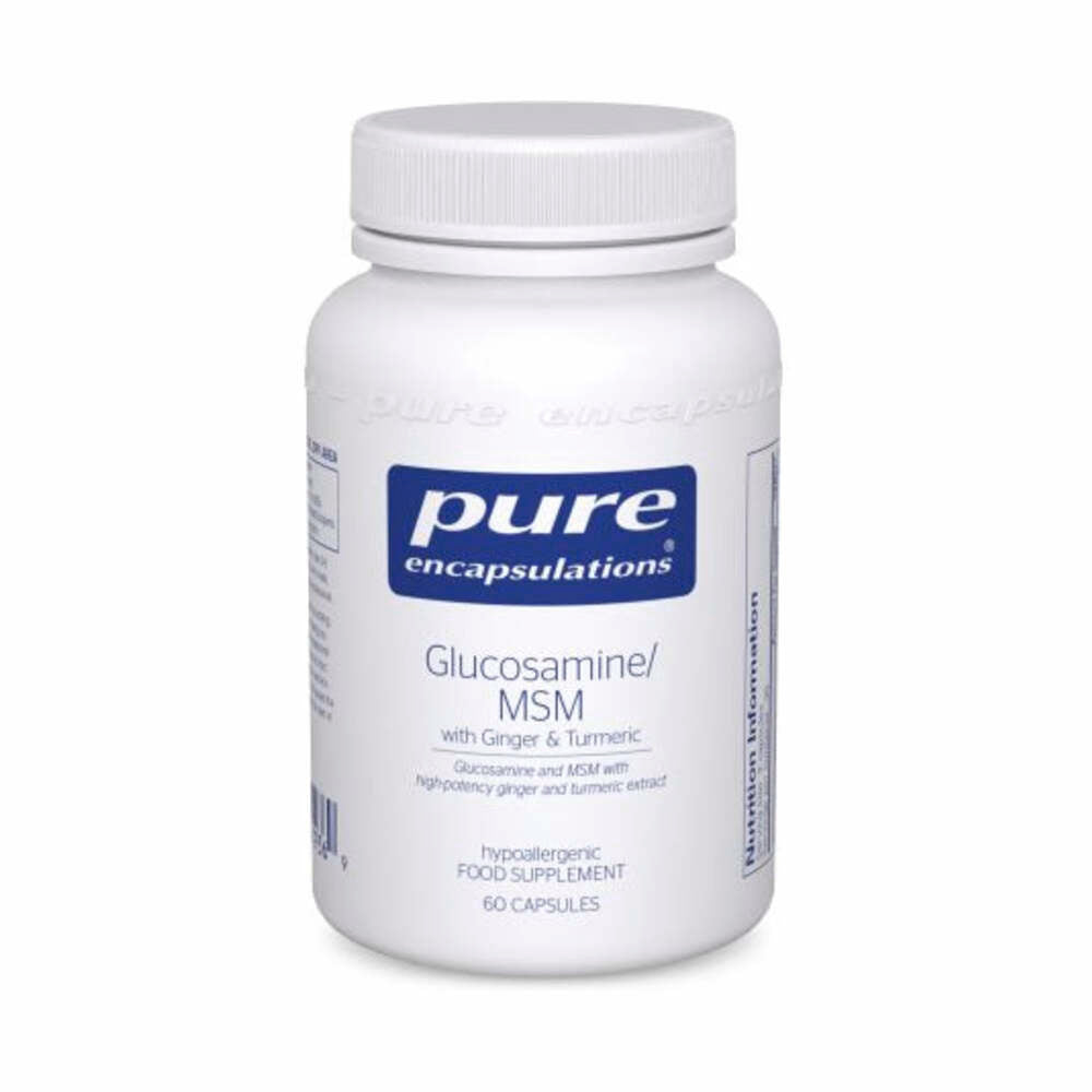 Glucosamine/MSM avec du gingembre et du curcuma - 60 gélules | Pure Encapsulations